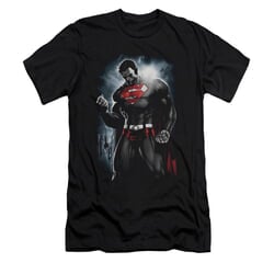 Superman Shirt Slim Fit Light Of The Sun Black T-Shirt