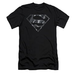 Superman Shirt Slim Fit Mech Shield Black T-Shirt