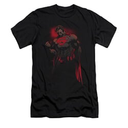 Superman Shirt Slim Fit Red Son Black T-Shirt