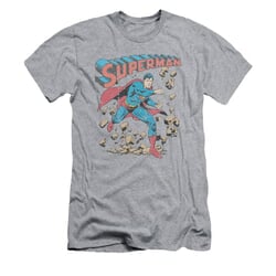 Superman Shirt Slim Fit Rocks Athletic Heather T-Shirt