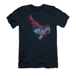 Superman Shirt Slim Fit Scribble And Soar Navy T-Shirt