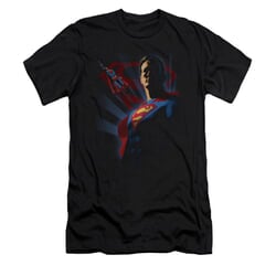 Superman Shirt Slim Fit Shadows Black T-Shirt