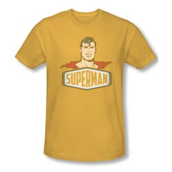 Superman Shirt Slim Fit Sign Gold T-Shirt