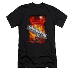 Superman Shirt Slim Fit Steel Girder Black T-Shirt