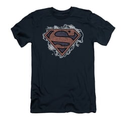 Superman Shirt Slim Fit Storm Clouds Navy T-Shirt