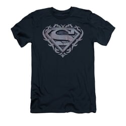 Superman Shirt Slim Fit Tribal Steel Navy T-Shirt