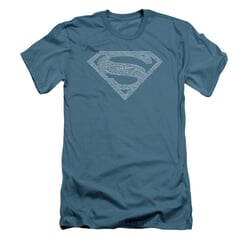 Superman Shirt Slim Fit Type Shield Slate T-Shirt