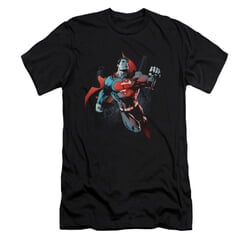 Superman Shirt Slim Fit Up In The Sky Black T-Shirt