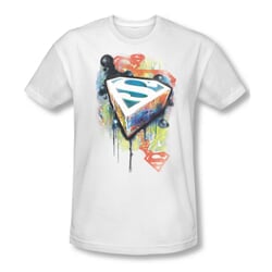 Superman Shirt Slim Fit Urban Shield White T-Shirt