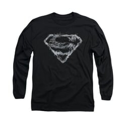 Superman Shirt Smoke Shield Long Sleeve Black Tee T-Shirt