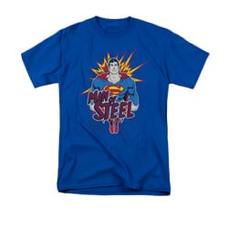 Superman Shirt Steel Pop Royal Blue T-Shirt