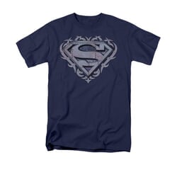 Superman Shirt Tribal Steel Navy T-Shirt