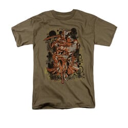 Superman Shirt Urban Collage Safari Green T-Shirt