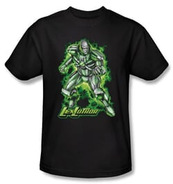 Superman T-shirt DC Comics Kryptonite Lux Luther Adult Black Tee Shirt