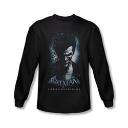 Arkham Origins Shirt Joker Long Sleeve Black Tee T-Shirt