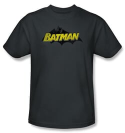 Batman Kids T-Shirt - Classic Comic Logo Youth Black Tee