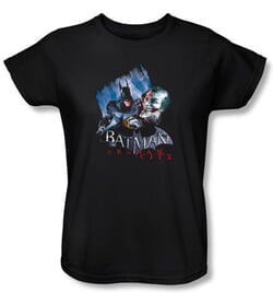 Batman Ladies T-Shirt - Arkham City Joke's On You! Black Tee