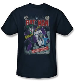 Batman T-Shirt - #251 Distressed Adult Black Tee