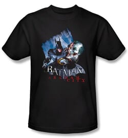 Batman T-Shirt - Arkham City Joke's On You! Adult Black Tee