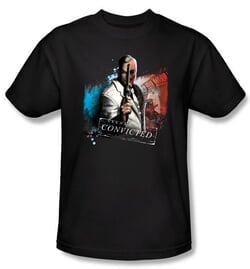 Batman T-Shirt - Arkham City Two Face Adult Black Tee