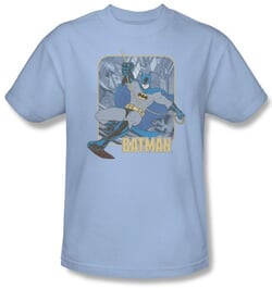 Batman T-Shirt - Come Climb With Me Adult Light Blue Tee