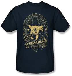 Batman T-Shirt - Gotham Crusader Adult Navy Blue Tee