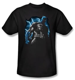 Batman T-Shirt - Gotham Lightning Adult Black Tee