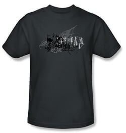 Batman T-Shirt - Urban Crusader Adult Charcoal Grey Tee