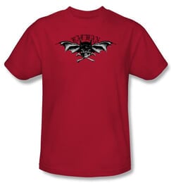 Batman T-Shirt - Wings Of Wrath Adult Red Tee