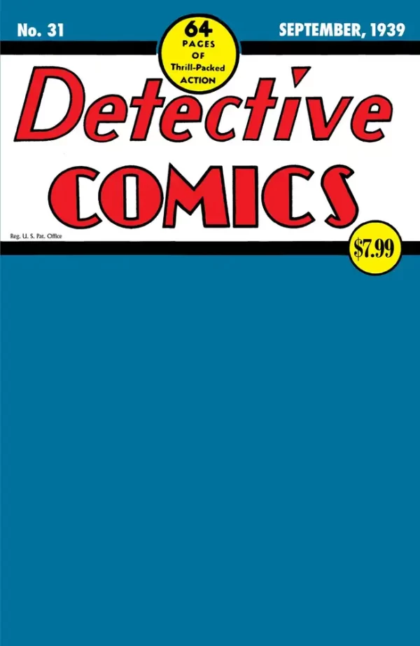 Detective Comics #31 (Facsimile Edition (Cover C - Blank Card Stock Variant))