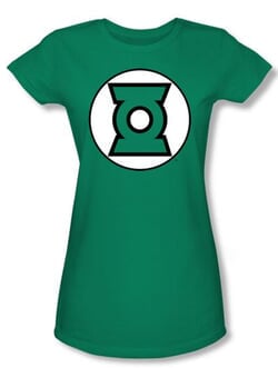 Green Lantern Logo Juniors T-shirt - Kelly Green Tee