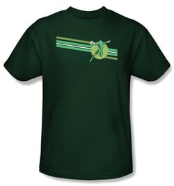 Green Lantern T-shirt Lantern Stripe Logo Hunter Green Tee