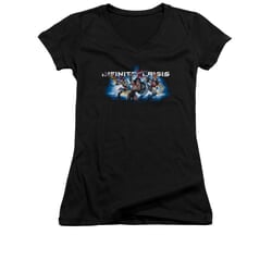 Infinite Crisis Shirt Juniors V Neck Wonder Woman Black T-Shirt