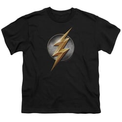 Justice League Movie Kids Shirt Flash Logo Black T-Shirt