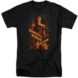 Justice League Movie Shirt Wonder Woman Black Tall T-Shirt