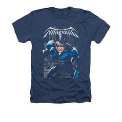 Nightwing DC Comics Shirt A Legacy Adult Heather Navy Blue Tee T-Shirt