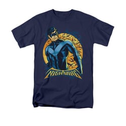 Nightwing DC Comics Shirt Moon Adult Navy Blue Tee T-Shirt