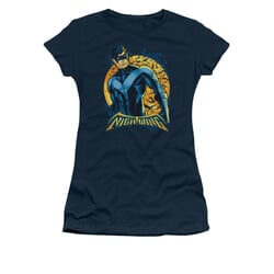 Nightwing DC Comics Shirt Moon Juniors Navy Blue Tee T-Shirt