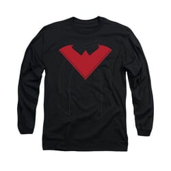 Nightwing DC Comics Shirt Nightwing 52 Costume Long Sleeve Black Tee T-Shirt