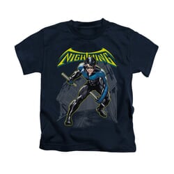 Nightwing DC Comics Shirt Nightwing Kids Navy Blue Youth Tee T-Shirt