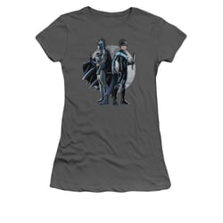 Nightwing DC Comics Shirt Spotlight Juniors Charcoal Tee T-Shirt