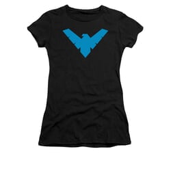 Nightwing DC Comics Shirt Symbol Juniors Black Tee T-Shirt