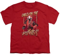 Power Rangers Ninja Steel Kids Shirt Unleash Red T-Shirt