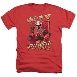 Power Rangers Ninja Steel Shirt Unleash Heather Red T-Shirt