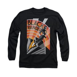 Power Rangers Shirt Black Ranger Long Sleeve Black Tee T-Shirt