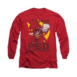 Power Rangers Shirt Go Red Long Sleeve Red Tee T-Shirt