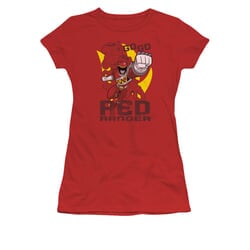 Power Rangers Shirt Juniors Go Red Red T-Shirt