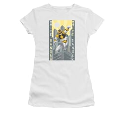 Power Rangers Shirt Juniors White Ranger White T-Shirt