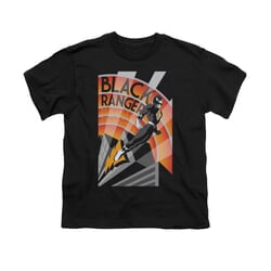 Power Rangers Shirt Kids Black Ranger Black T-Shirt