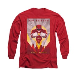 Power Rangers Shirt Red Ranger Long Sleeve Red Tee T-Shirt